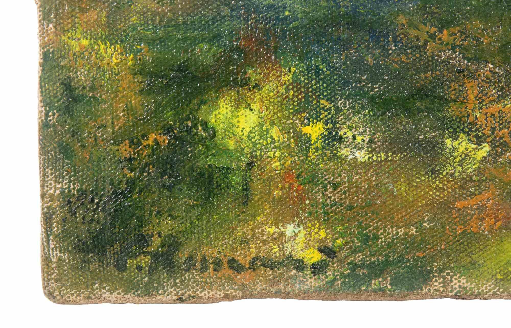 The Tibet at Ponte Mazzini - Oil Paint by Pino Romanò - 1990s For Sale 2