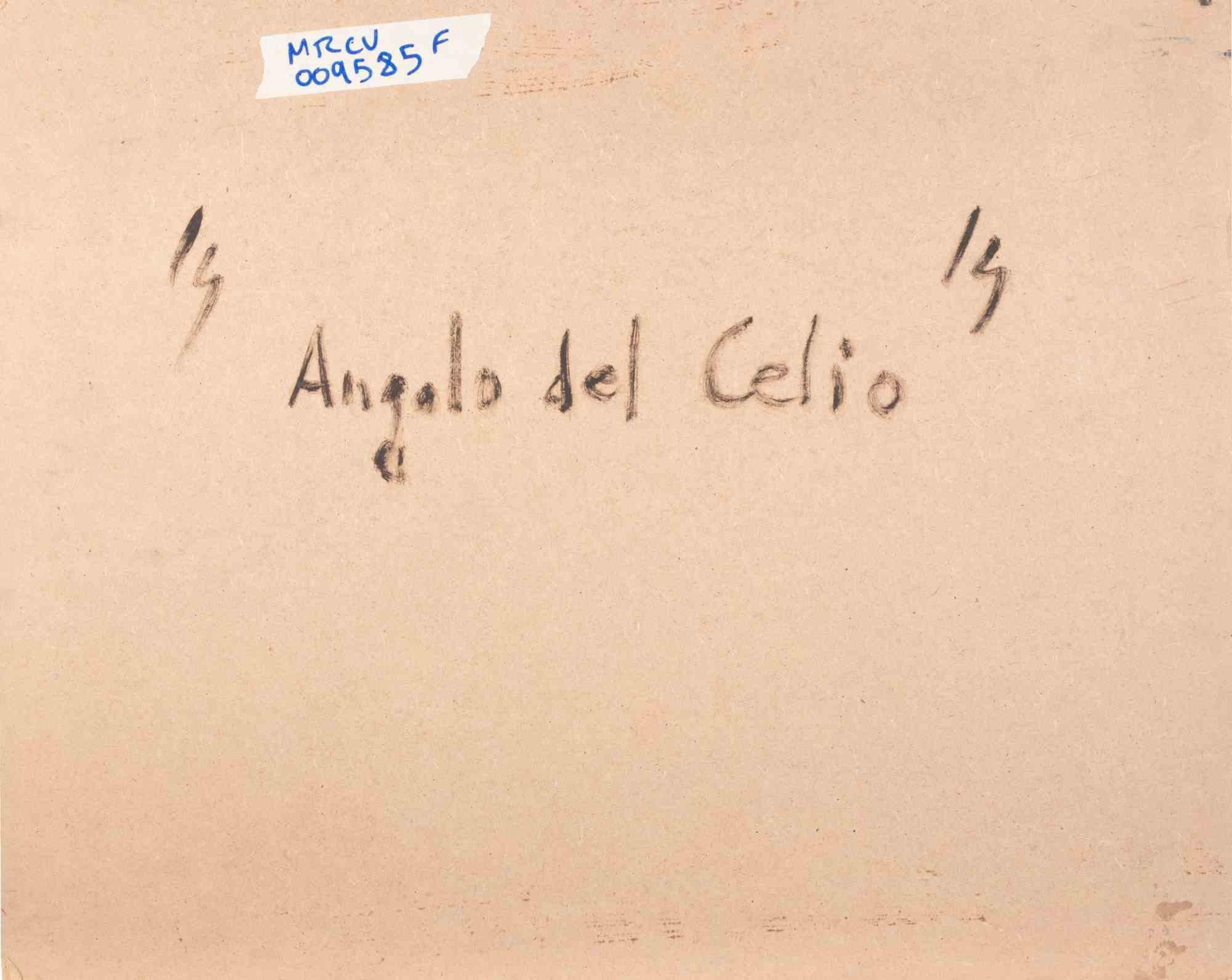 View of Celio (Rome) - Oil Paint by Pino Romanò - 1990s For Sale 3