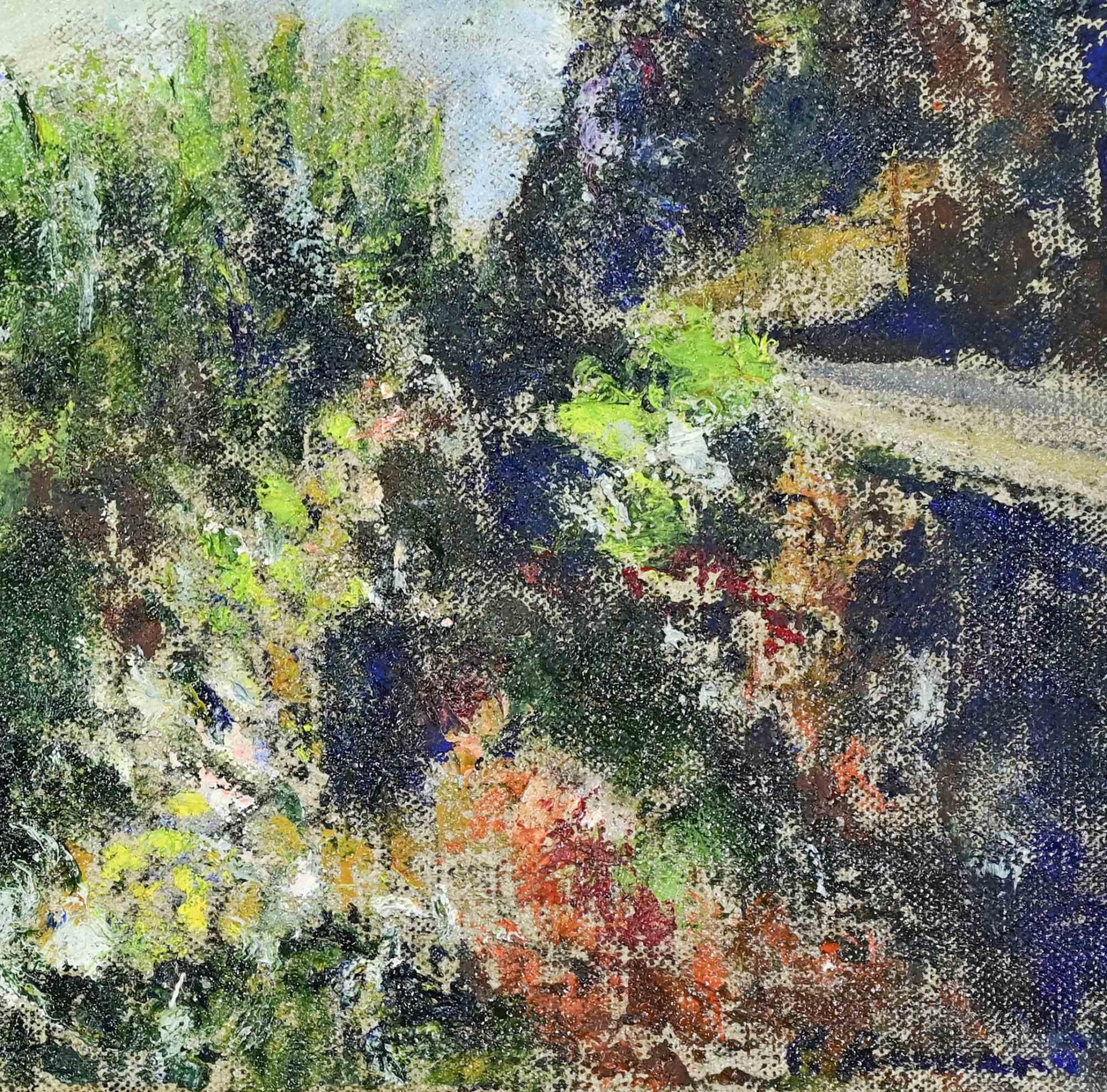 View of Costa Viola - Oil Paint by Pino Romanò - 1990s For Sale 1