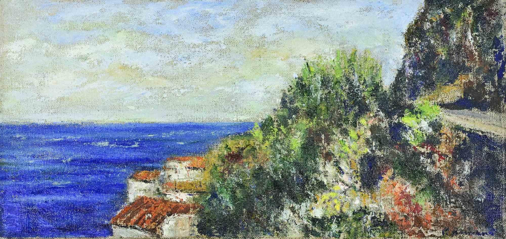 Oil on canvas realized by Pino Romanò (1934) in 1990s.

Hand signed.

Titled on rear.

Excellent condition.