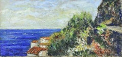 View of Costa Viola - Oil Paint by Pino Romanò - 1990s