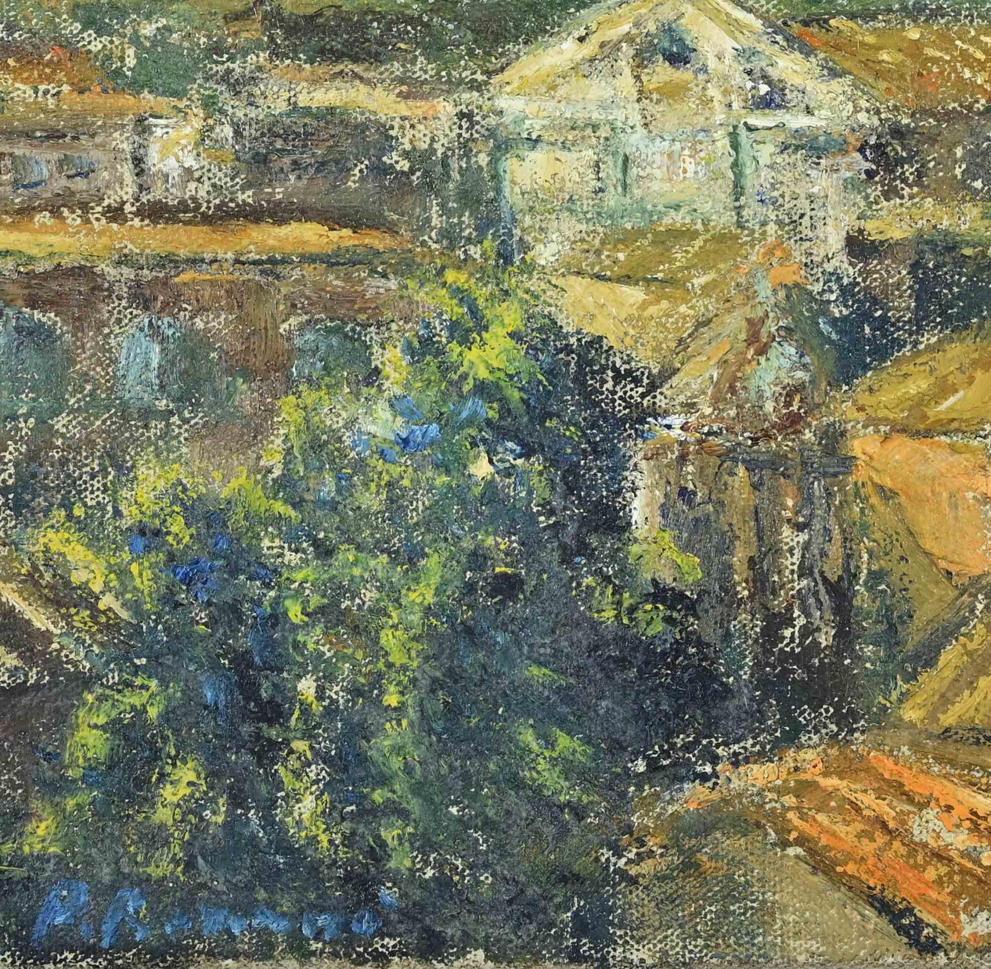 View of Rome - Oil Paint by Pino Romanò - 1990s For Sale 2
