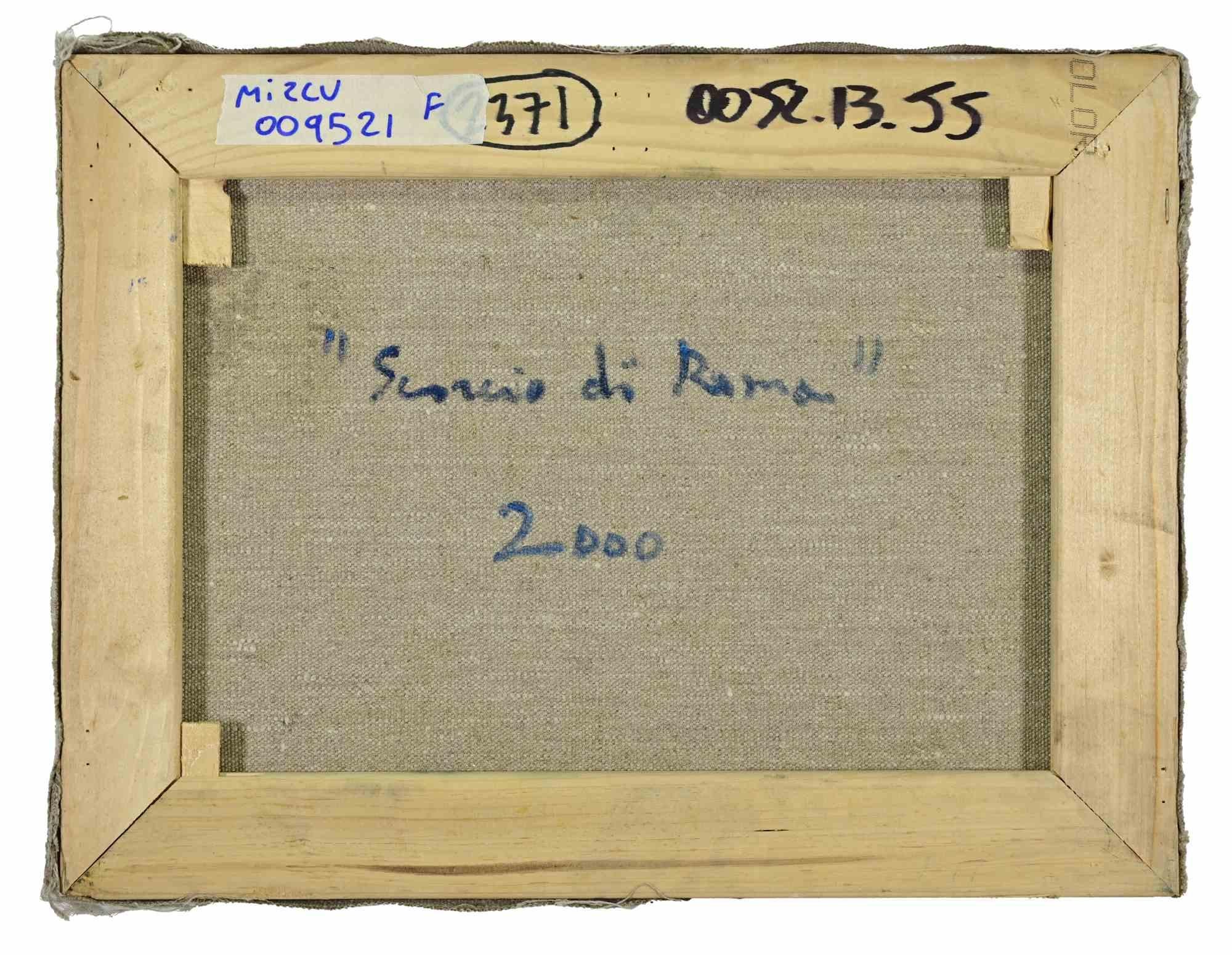 View of Rome - Oil Paint by Pino Romanò - 1990s For Sale 3