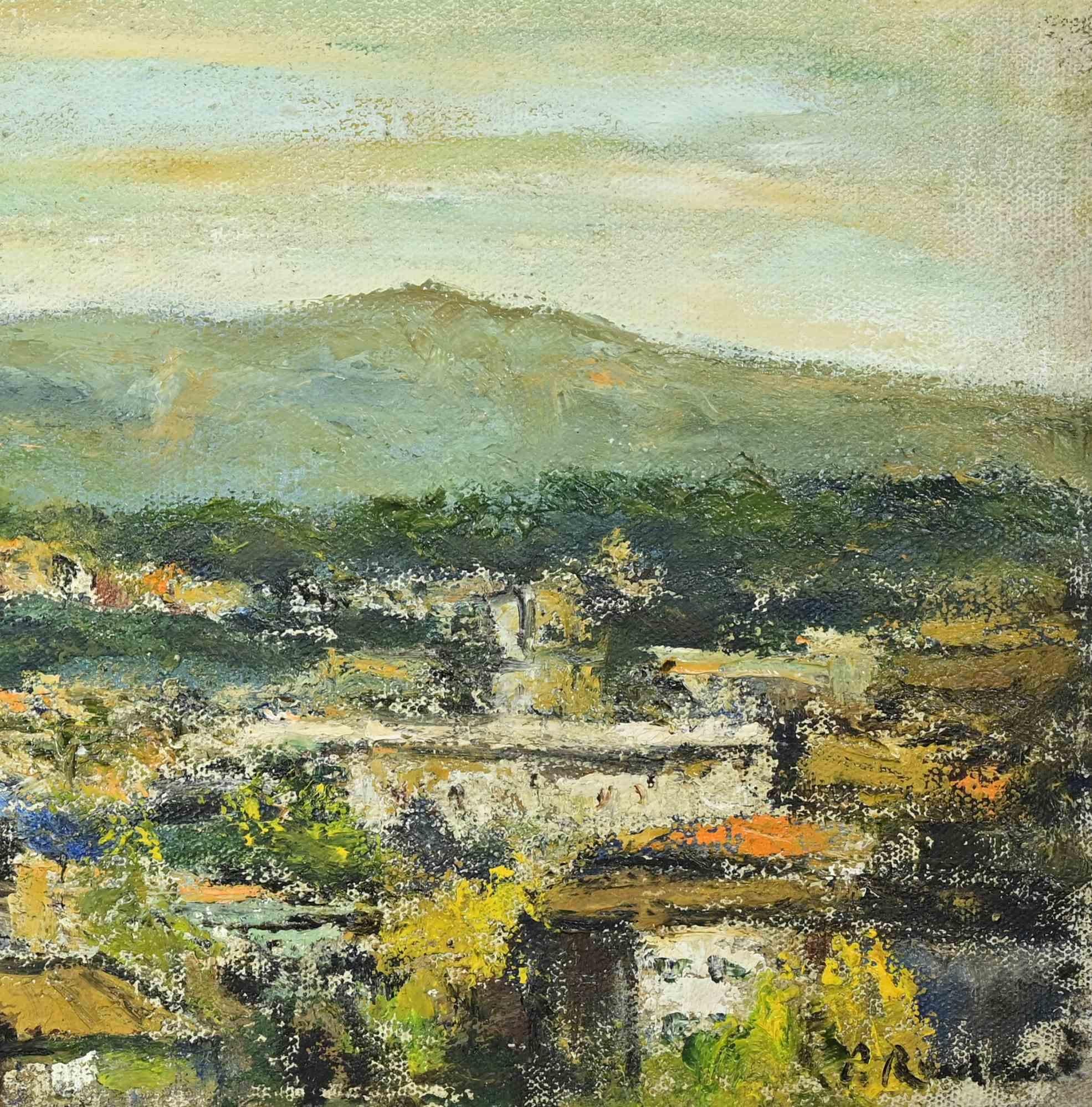 Vue de Rome - Peinture à l'huile de Pino Romanò - 2000 en vente 1