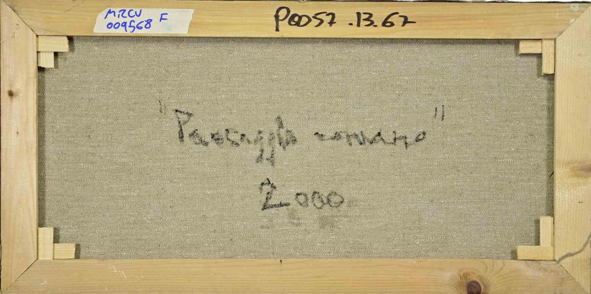 Vue de Rome - Peinture à l'huile de Pino Romanò - 2000 en vente 2