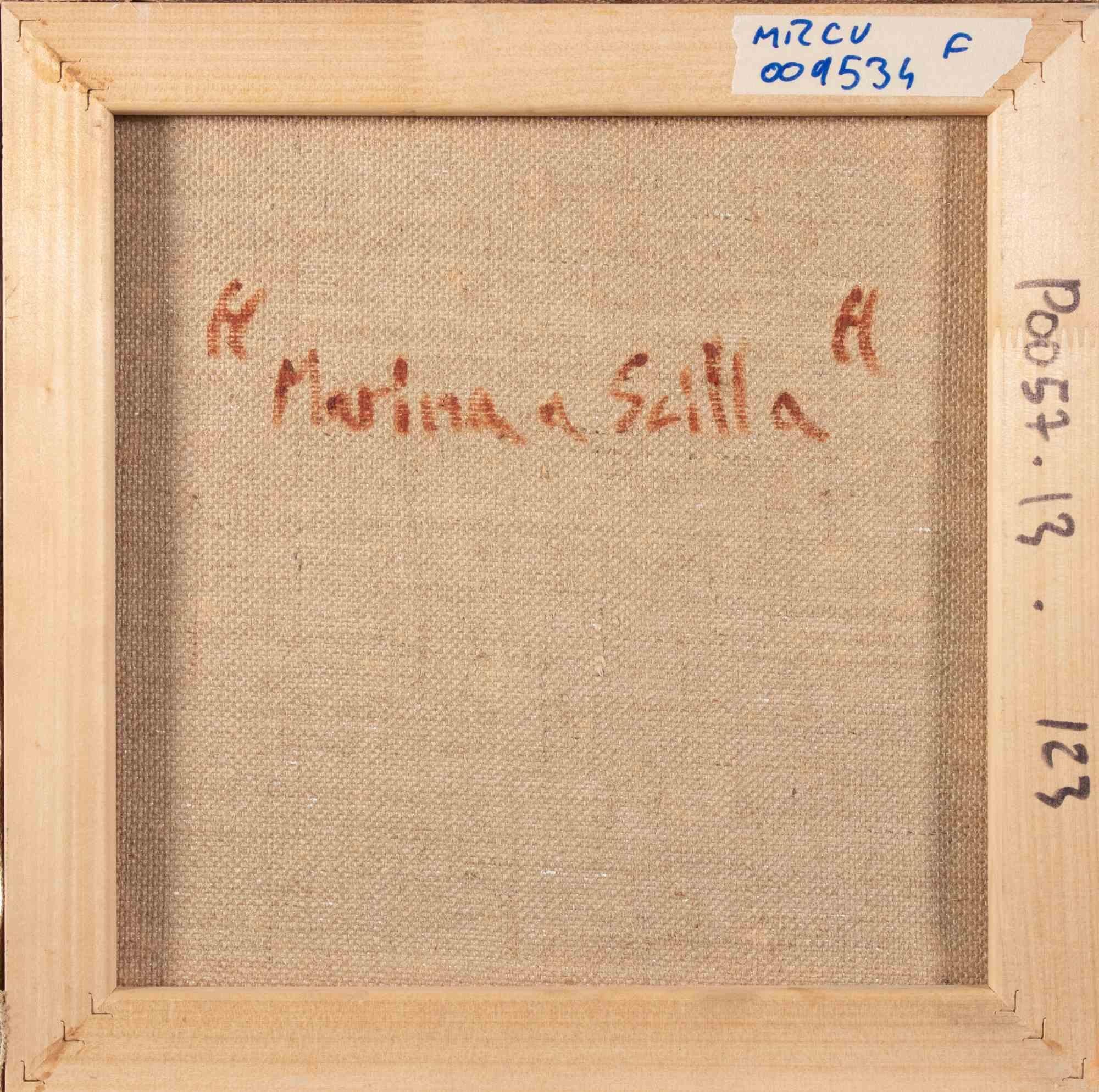 Ansicht von Scilla - Ölgemälde von Pino Romanò - 1990s im Angebot 3