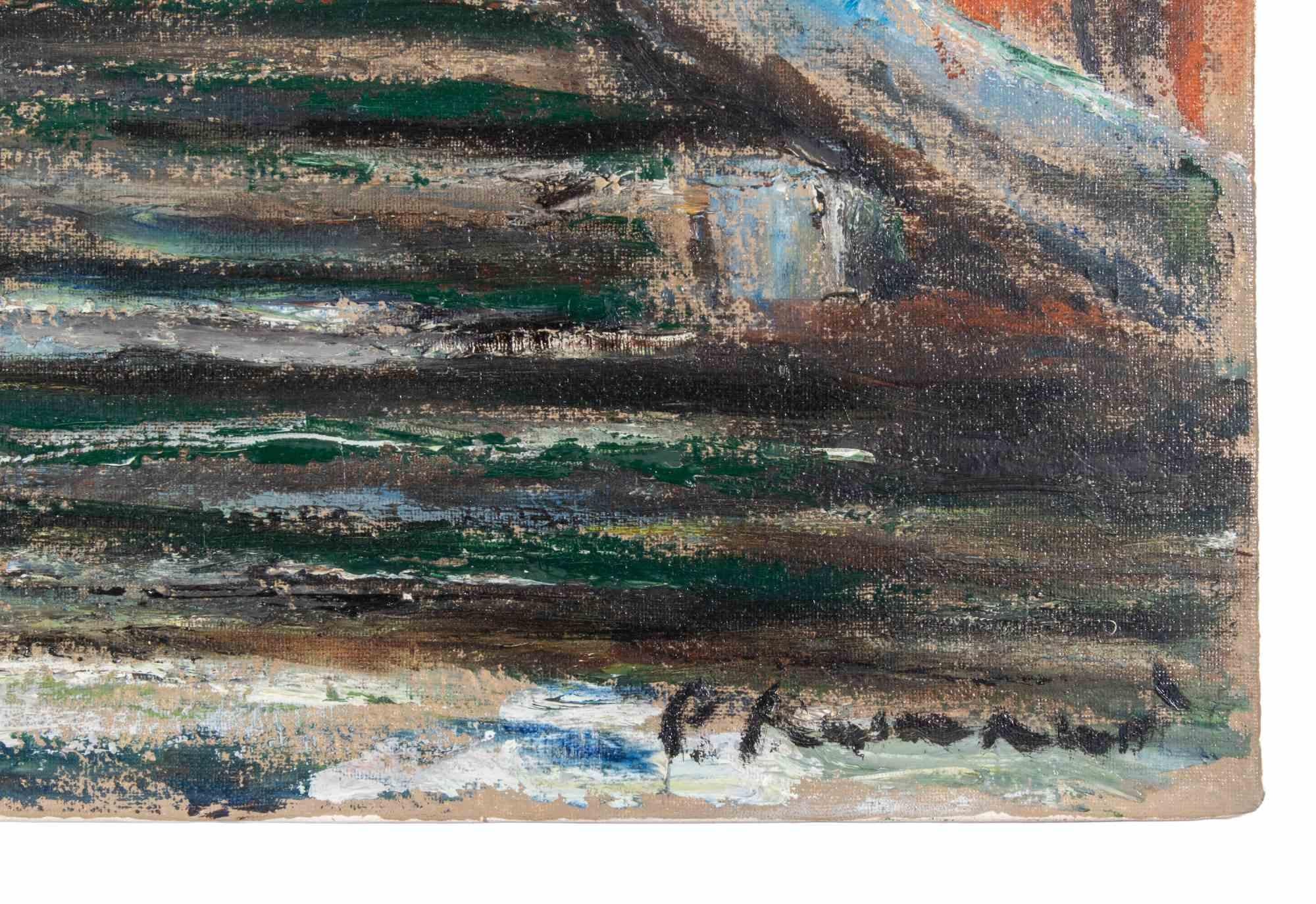 View of Trinità dé Monti - Rome - Oil Paint by Pino Romanò - 1990s For Sale 2