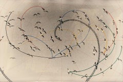 Used Flight of Swallows - Mixed Media by Pino Settanni - 2000s