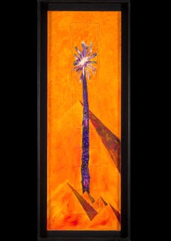 Pino Settanni Pintura italiana en técnica mixta firmada y dedicada