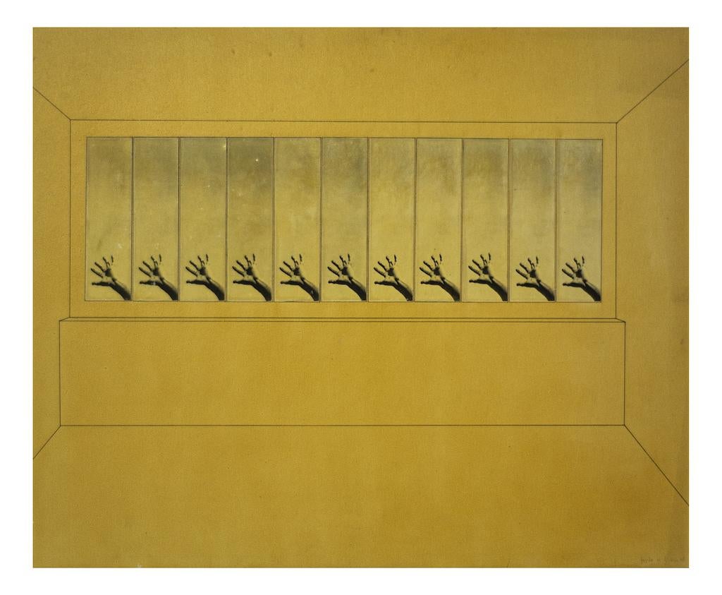 Birds is an original artwork realized by Pino Settanni in 1985.

Black and white photograph applied on a yellowish card-board.

Good conditions.

Pino Settanni  (1949 - 2010). He was born in Grottaglie (Taranto) on March 21, 1949. He has been a