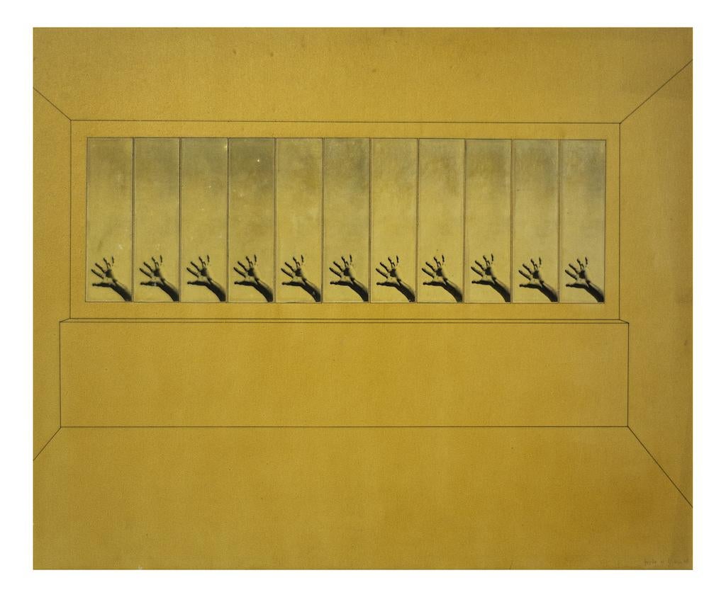 Birds est une œuvre d'art originale réalisée par Pino Settanni en 1985.

Photographie en noir et blanc appliquée sur un carton jaunâtre.

Bonnes conditions.

Pino Settanni  (1949 - 2010). Il est né à Grottaglie (Taranto) le 21 mars 1949. Il est