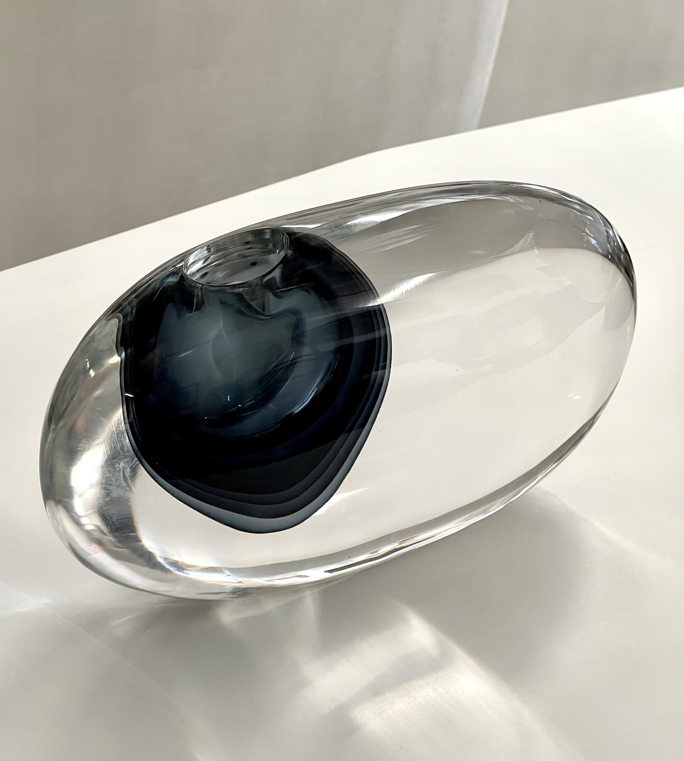 Pino Signoretto Abstract Sommerso Glass Sculpture For Sale 2