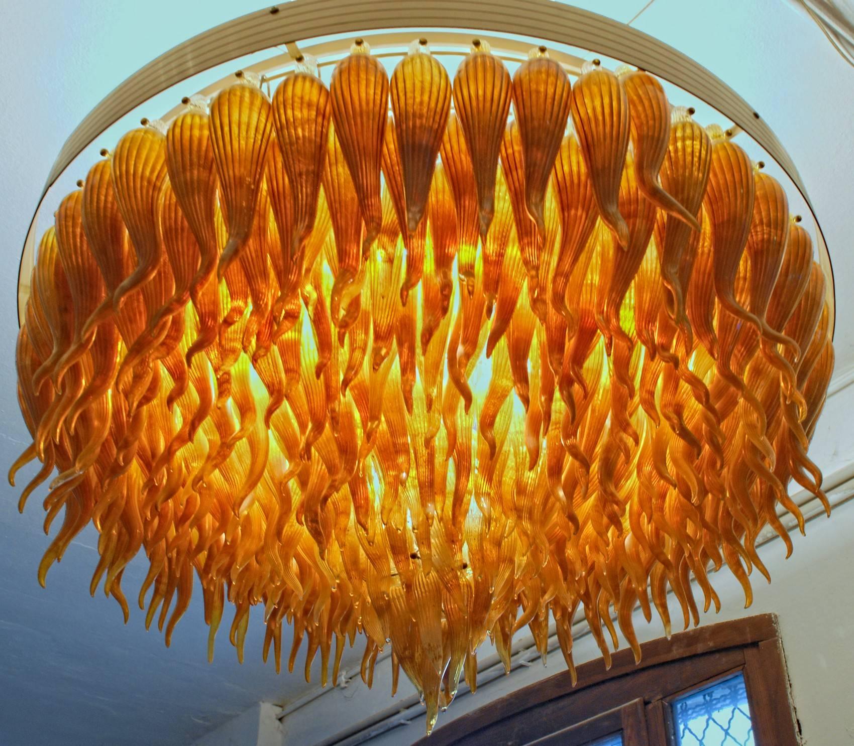 Italian Pino Signoretto, Chandelier in the Laguna Style, circa 2005