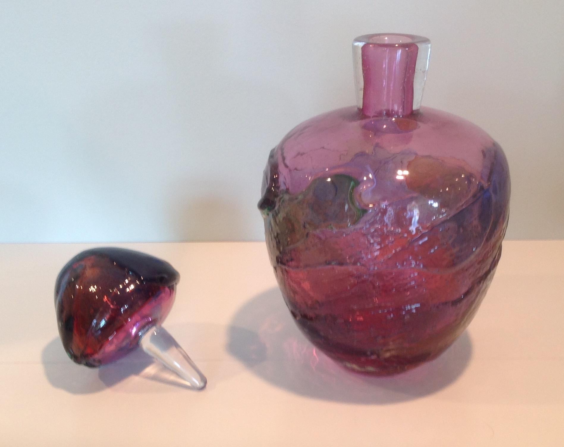 Mid-Century Modern Pino Signoretto Amazing and Large Murano Decanter Signed by the Artist