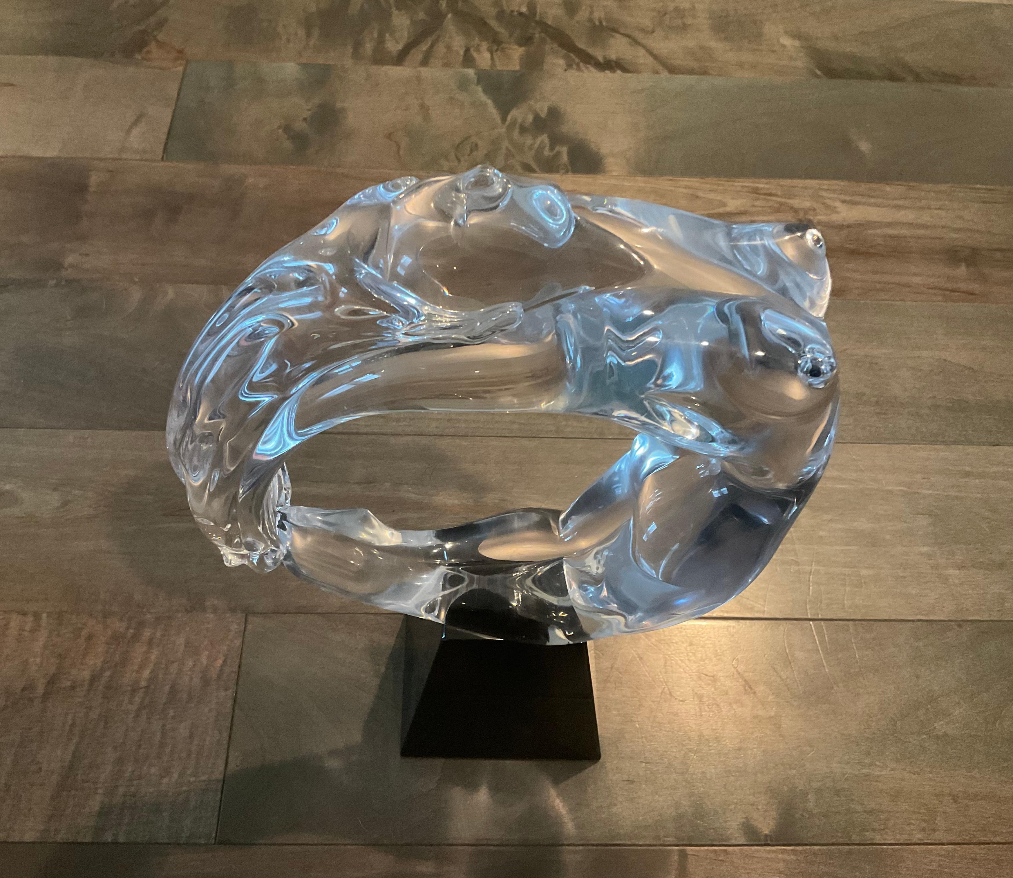 Italian Pino Signoretto Murano Art Glass Nude Sculpture Signed by the Artist For Sale