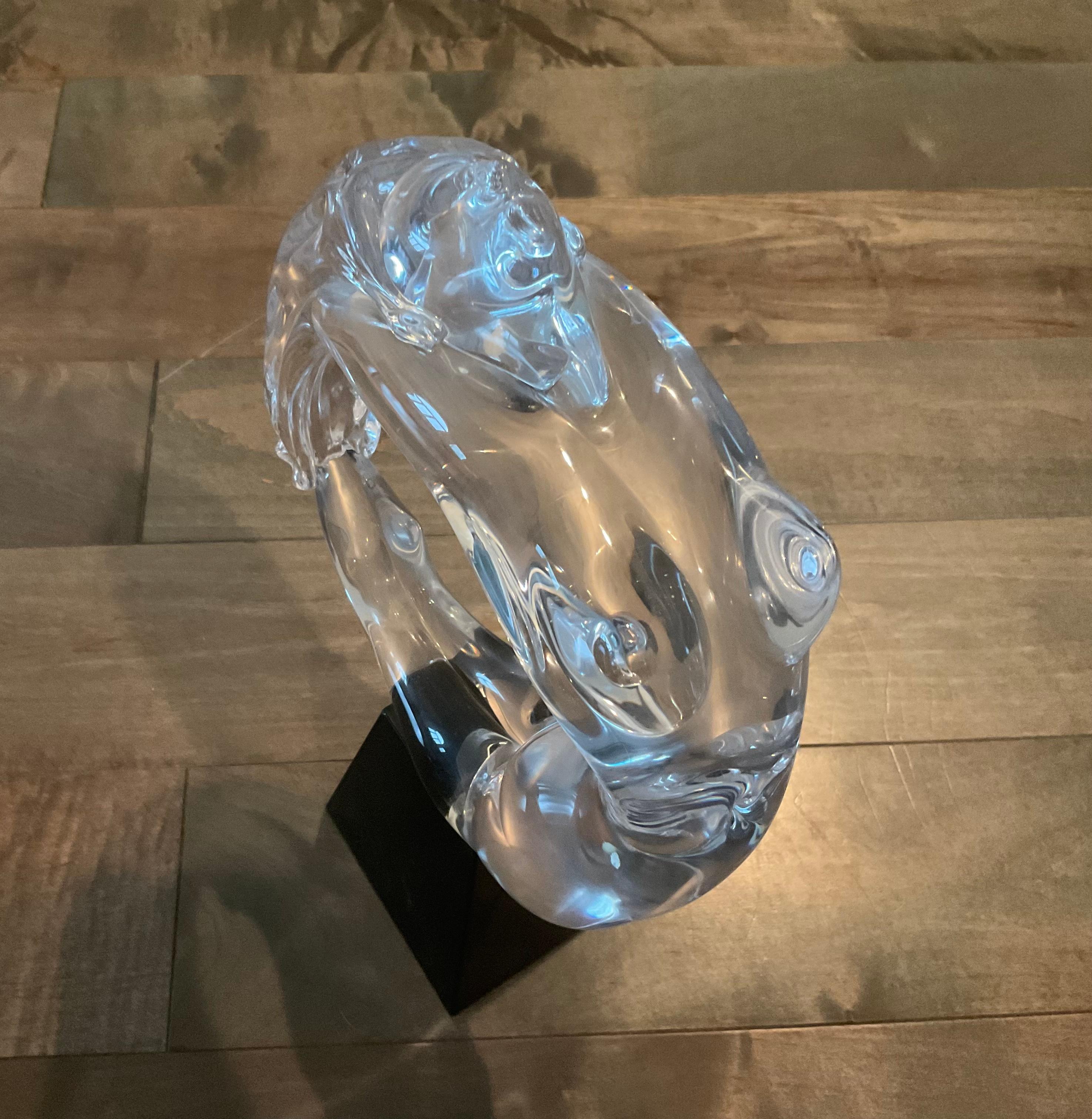 Pino Signoretto Murano Art Glass Nude Sculpture Signed by the Artist In Good Condition For Sale In Ann Arbor, MI