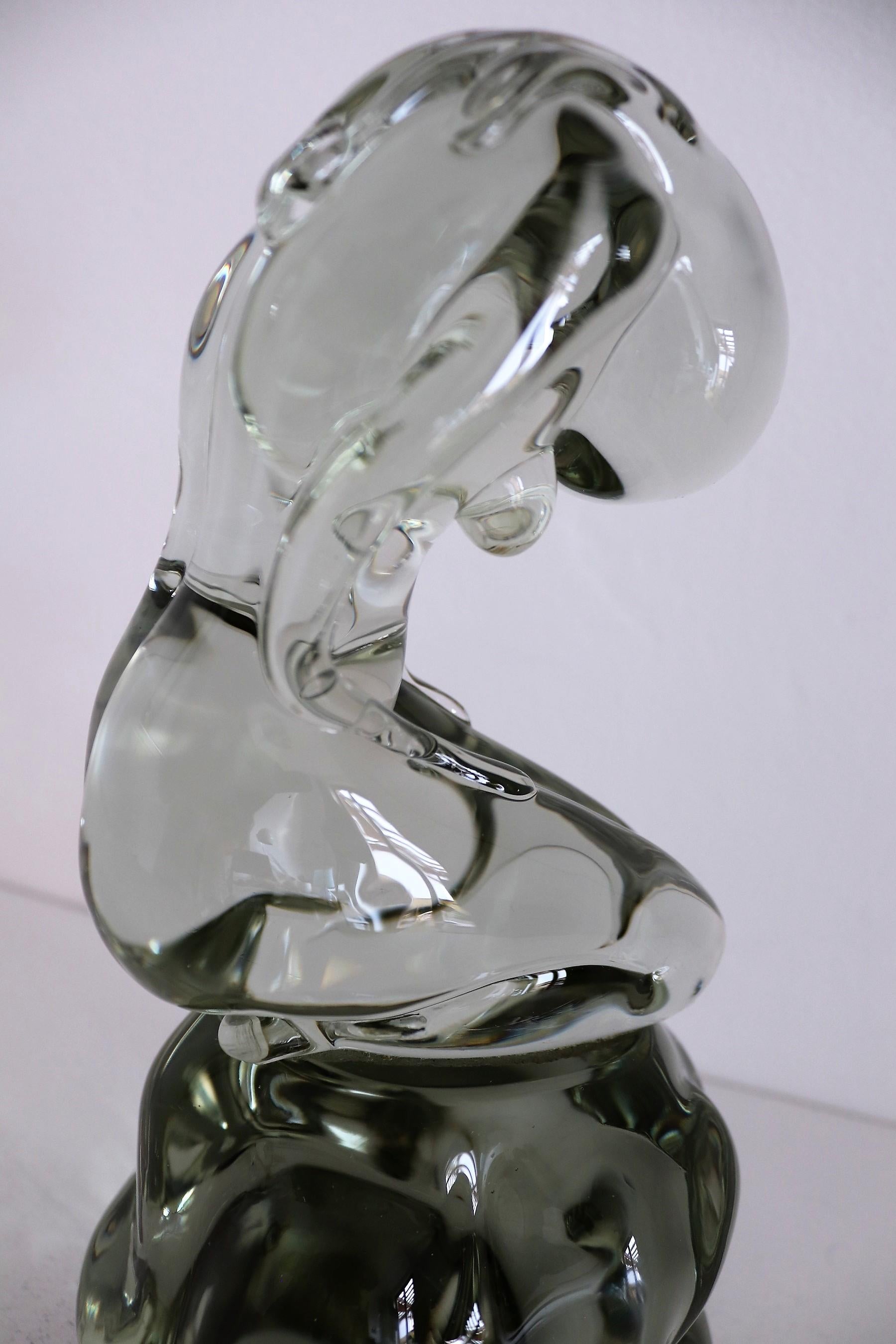 Pino Signoretto Murano Glass Sculpture of Woman, 1980s For Sale 10