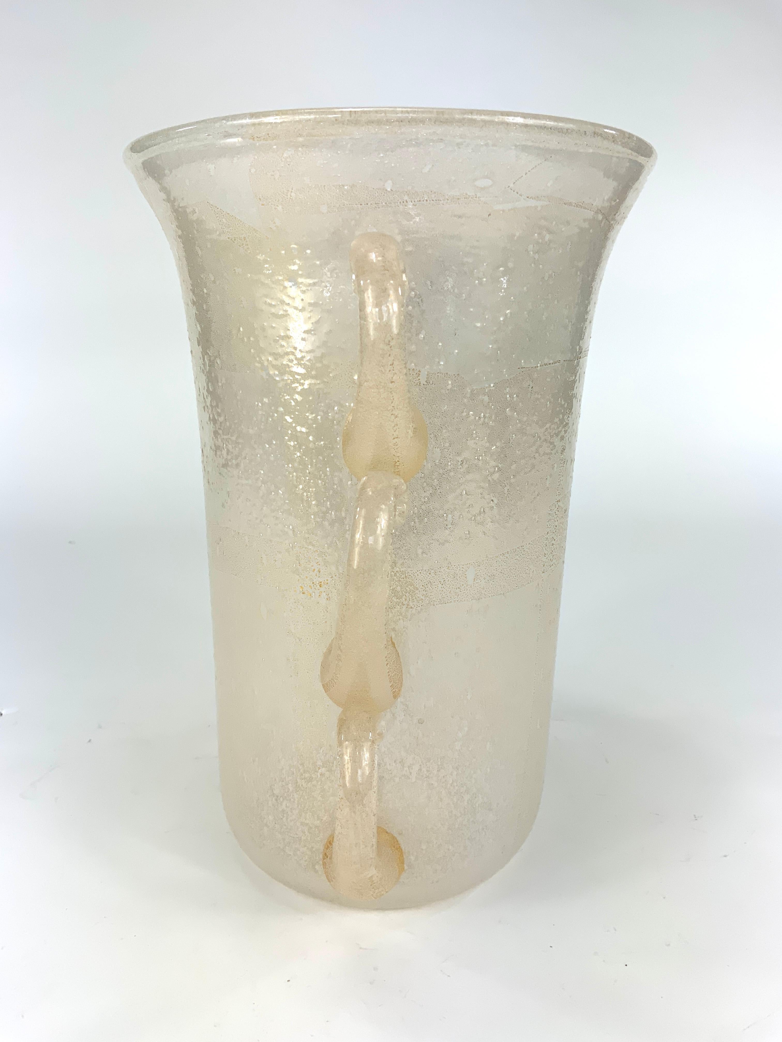 Vaso in vetro di Murano di Pino Signoretto, anni '80 in vendita 1