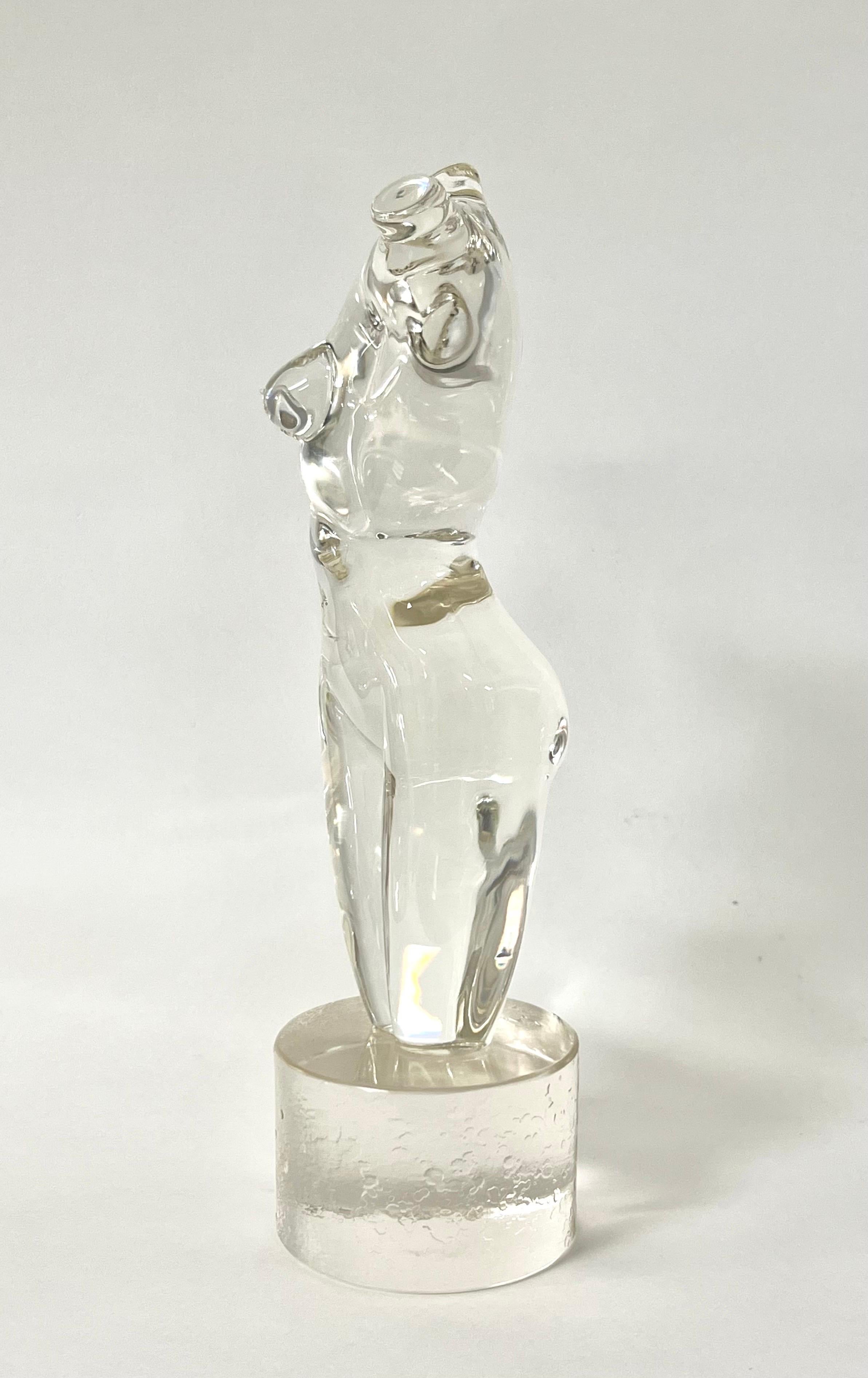 Pino Signoretto Akt-Skulptur aus Murano-Kunstglas (Italienisch) im Angebot