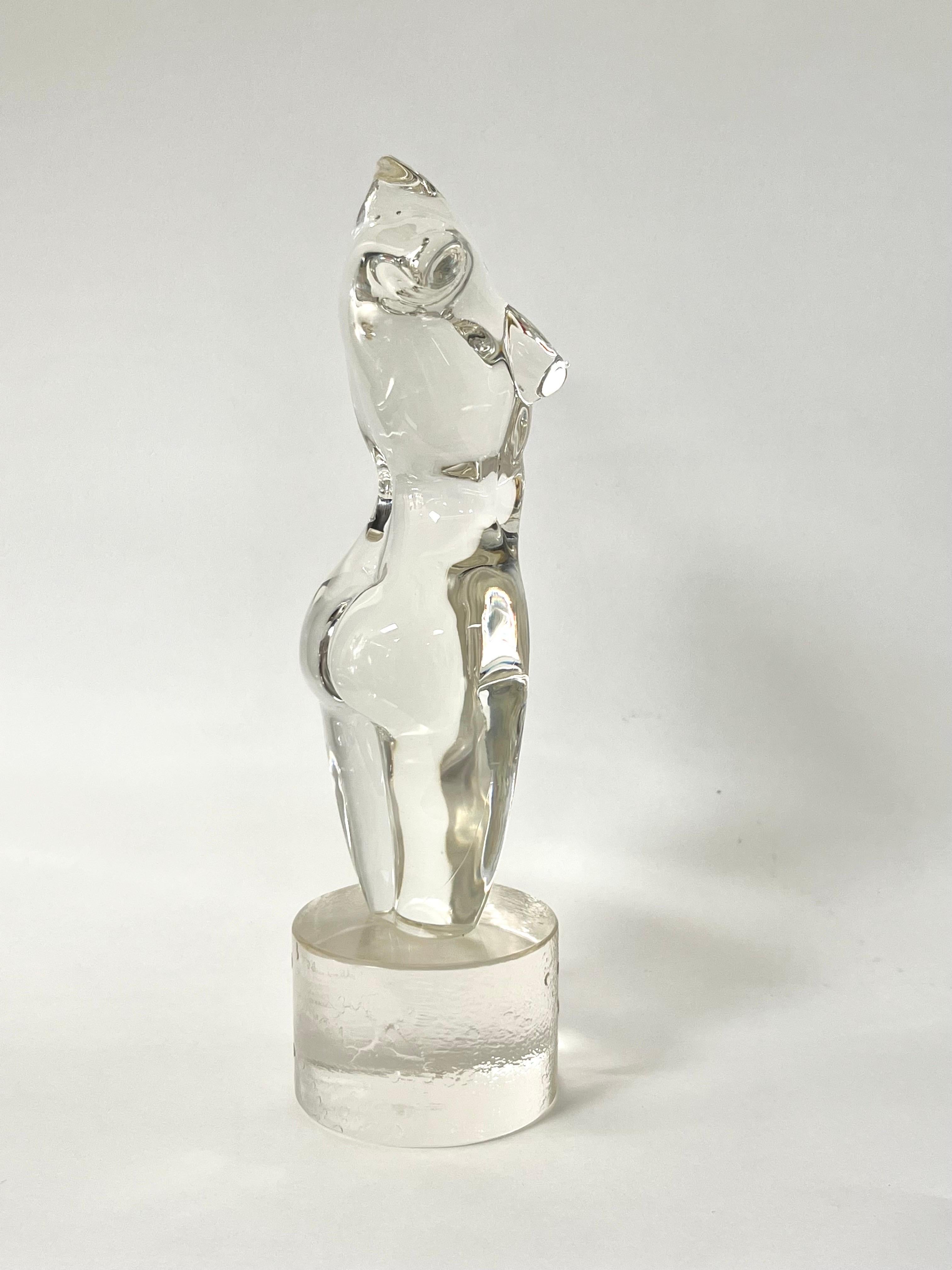 Pino Signoretto Akt-Skulptur aus Murano-Kunstglas (Ende des 20. Jahrhunderts) im Angebot
