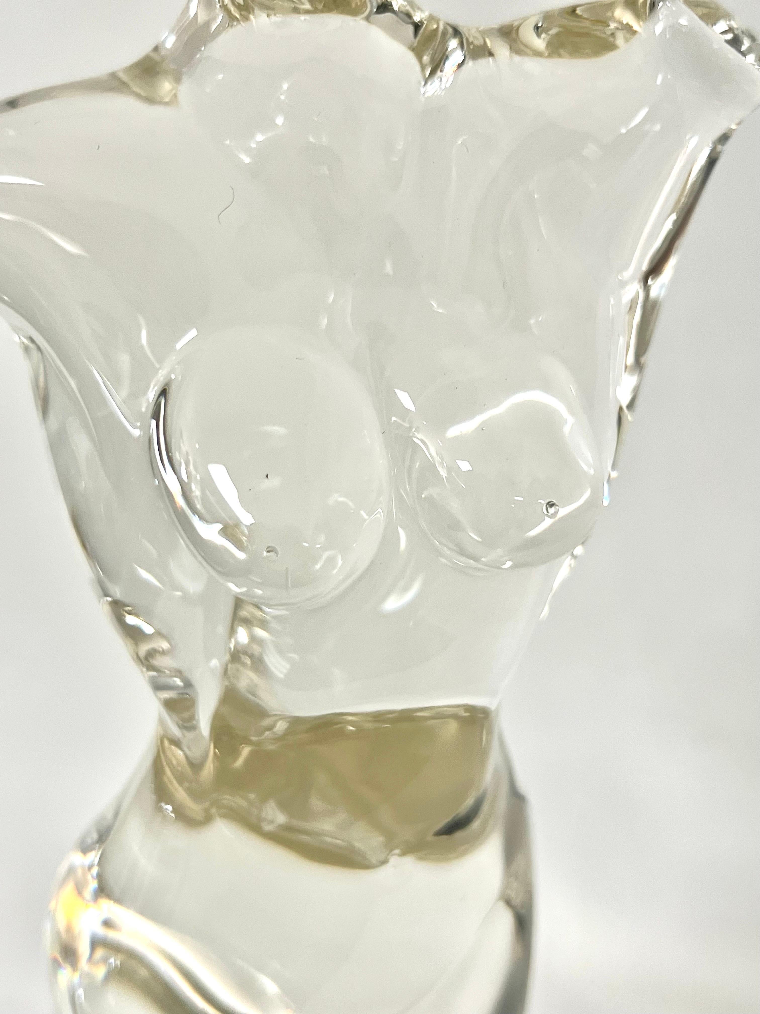 Pino Signoretto Nude Sculpture Murano Art Glass In Good Condition For Sale In Miami, FL