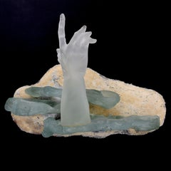 Large Pino Signoretto Glass Wall Sculpture, 27"W