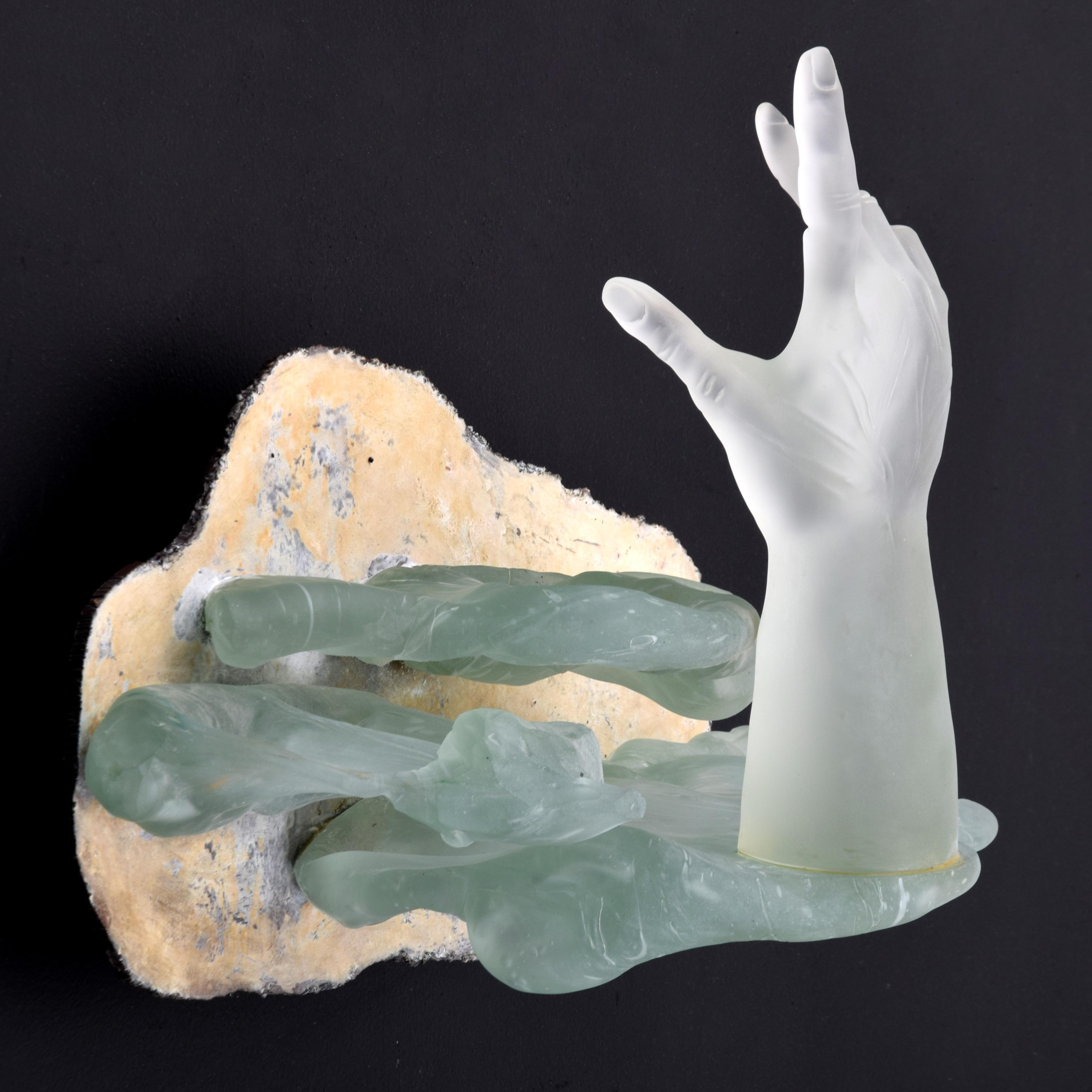 Escultura mural de cristal Pino Signoretto grande, 27 "A