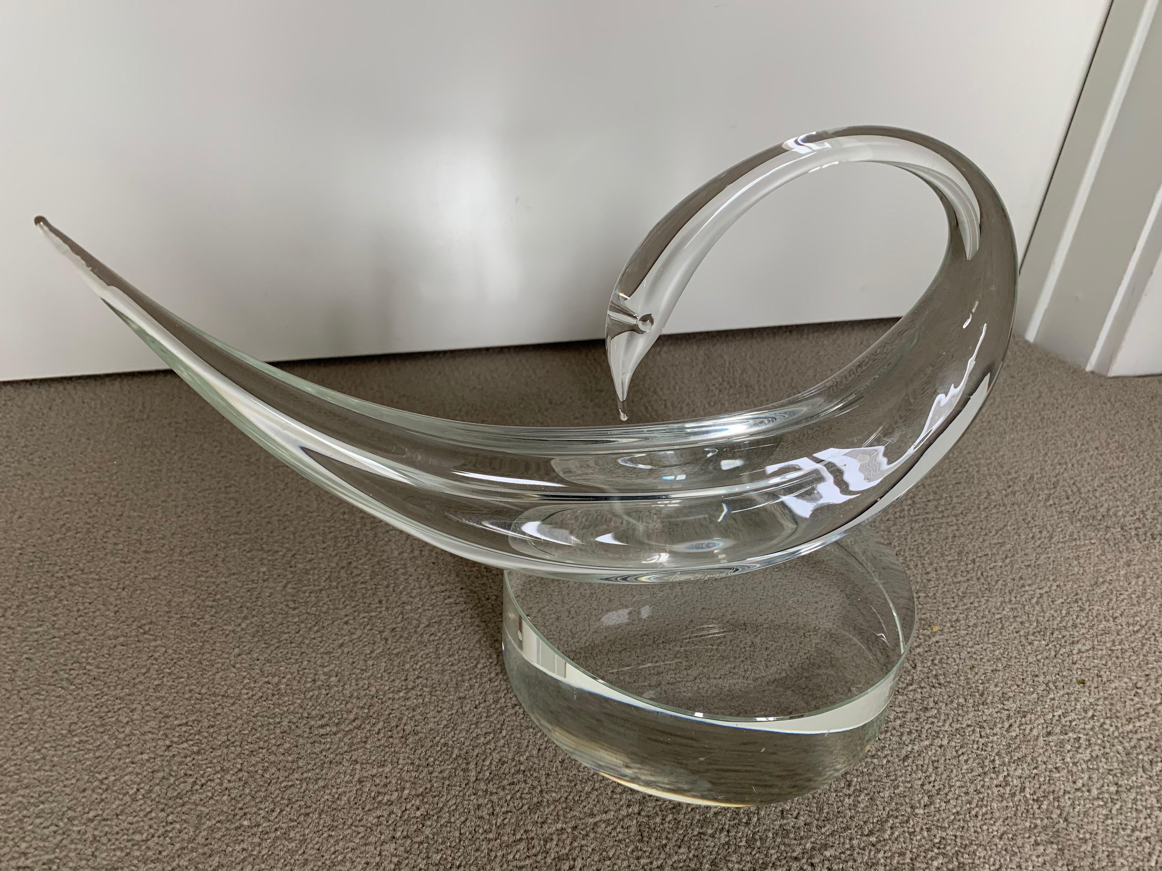 Vintage 1970's Hand Blown Murano Glass Sculpture by Pino Signoretto  For Sale 1
