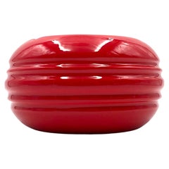 Pino Spagnolo, Large Red Ceramic Ashtray, Sicart, 1970s