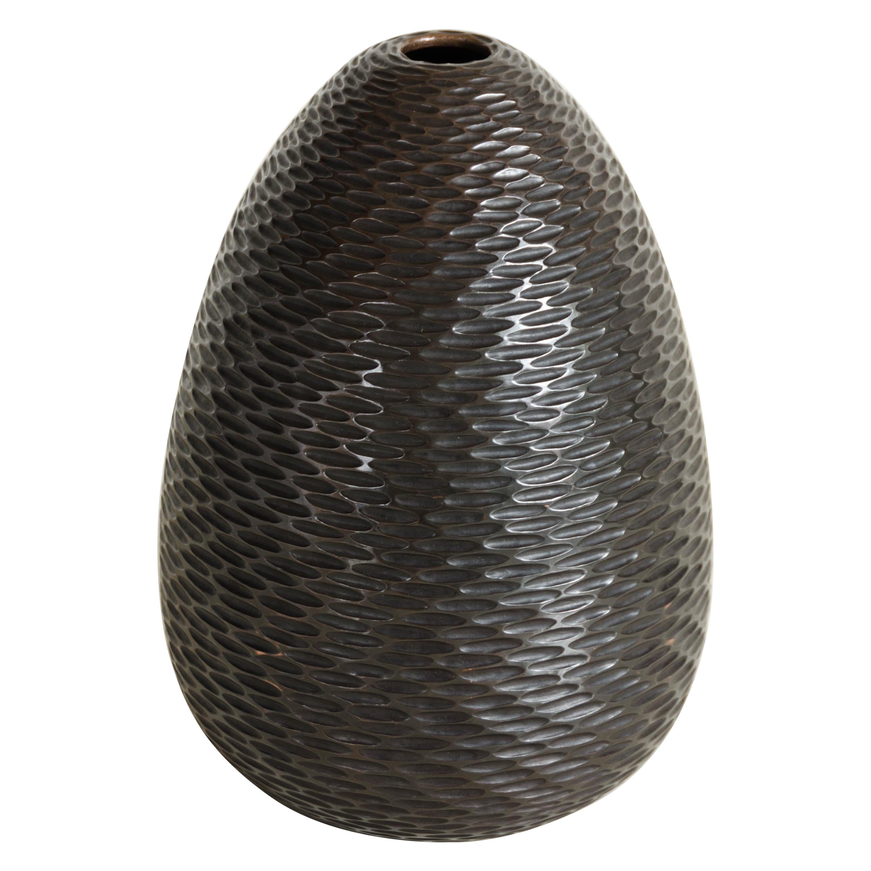 Pino Vase in Antique Copper by Robert Kuo, Limited Edition