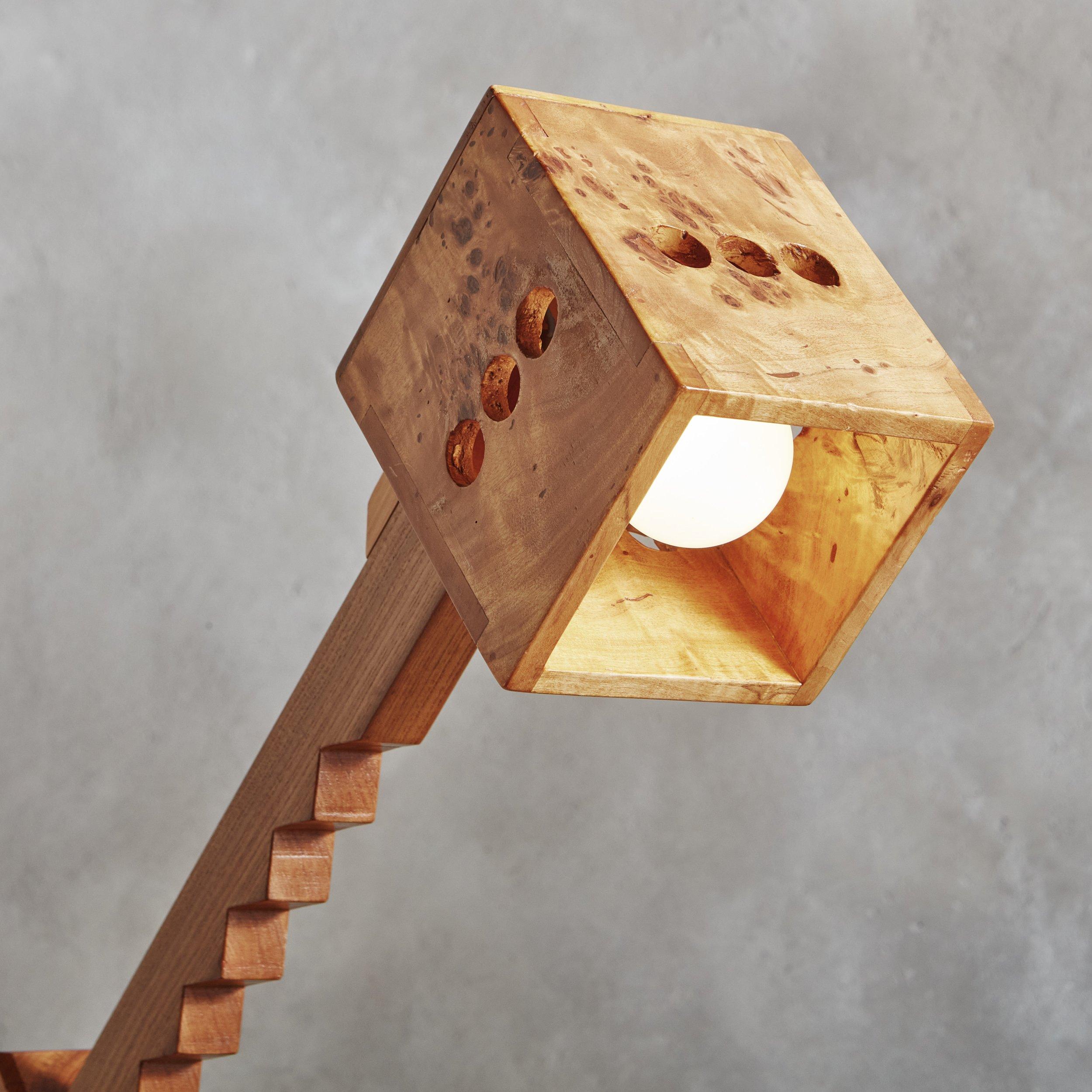 Pinocchio Adjustable Floor Lamp in Pine by Pietro Cascella for Reflo, Italy 1972
 

DIMENSIONS: 40