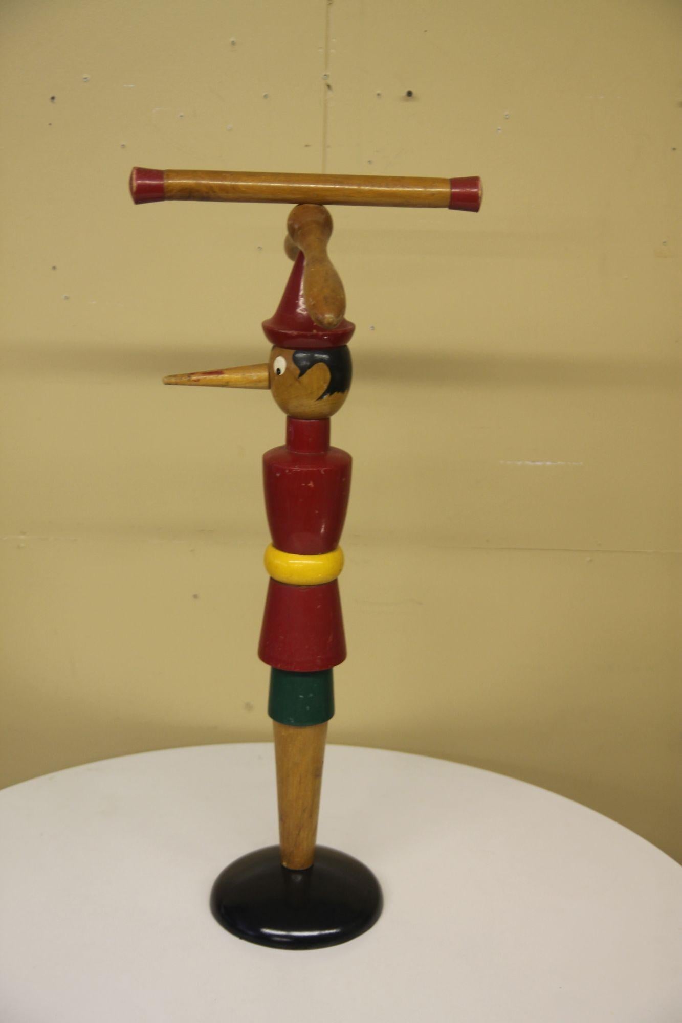 Mid-20th Century Pinocchio Childrens Valet Made in Italy in the 1940's For Sale