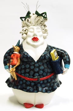 Pinocchio Design Lady, Decorative Centerpiece Handmade Italy 2020, Hand-Crafted