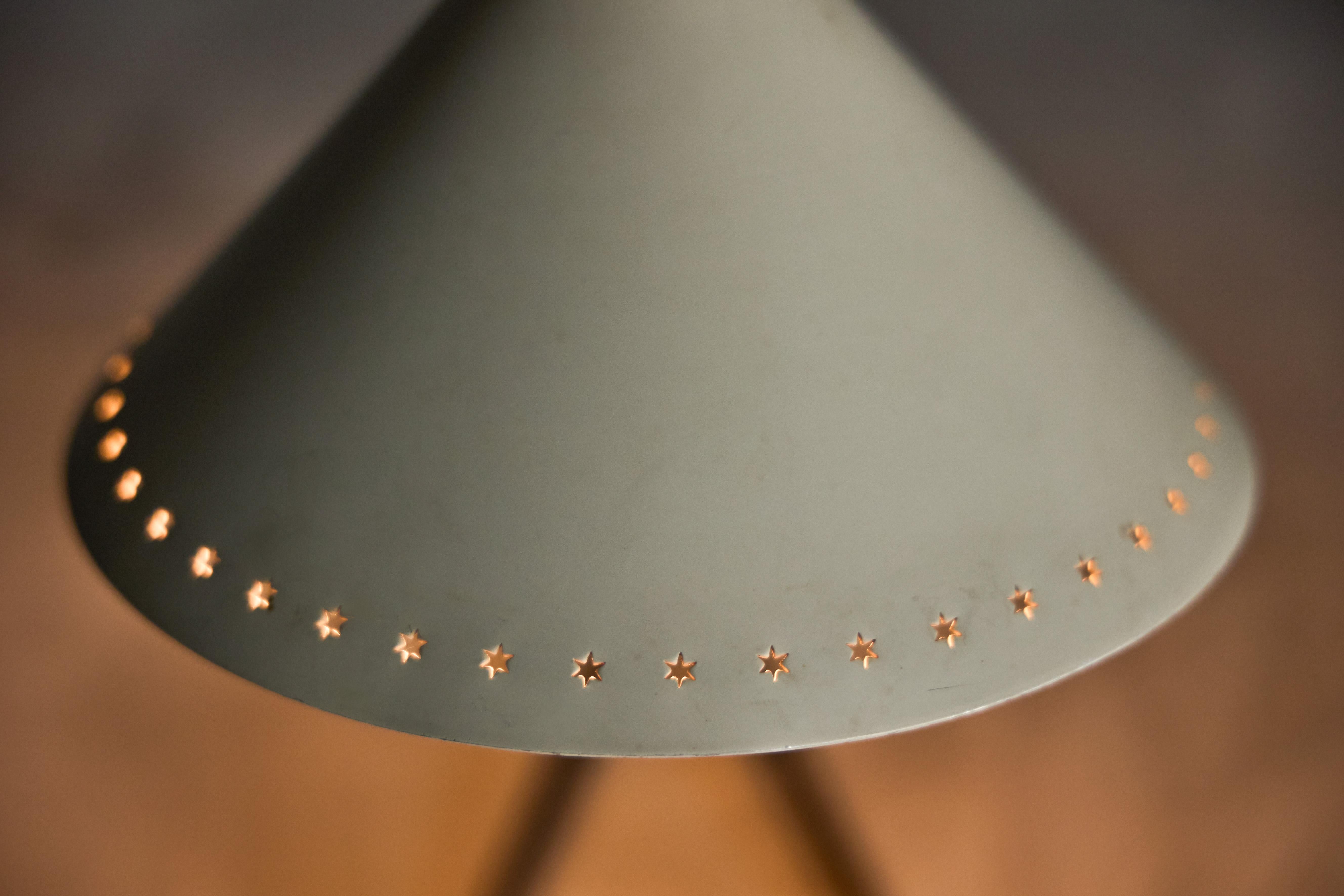 Metal Pinocchio Lamp by Herman Busquet for Hala Zeist, Netherlands, 1950s