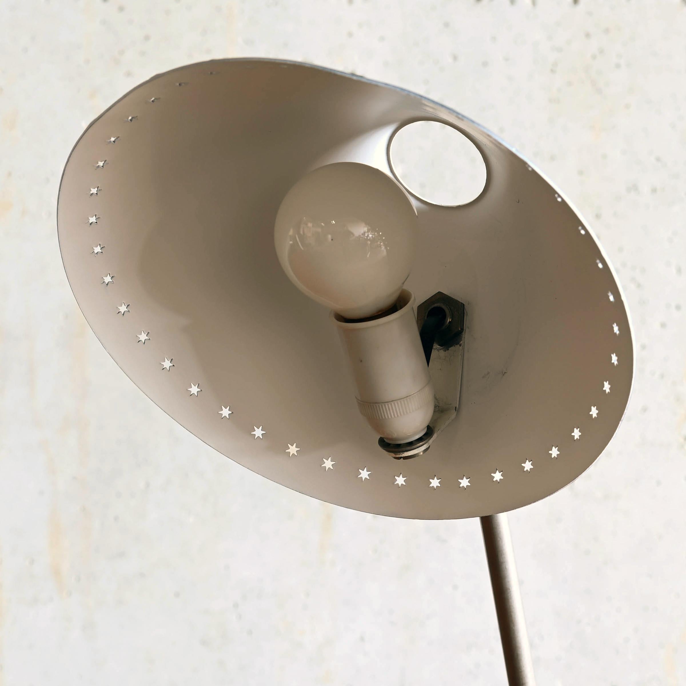 Mid-20th Century Pinocchio Lamp with black shade by H. Busquet for Hala Zeist, Netherlands