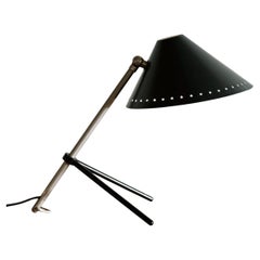 Lampe Pinocchio avec abat-jour noir par H. Busquet pour Hala Zeist, Pays-Bas