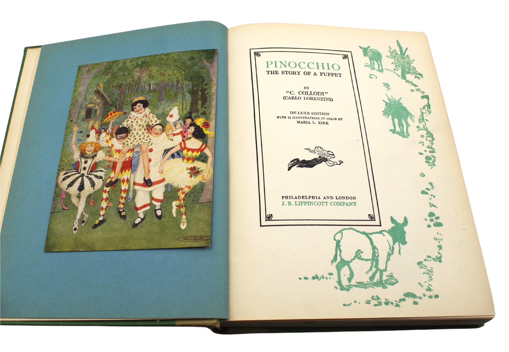 Américain Pinocchio : The Story of a Puppet de C. Collodi, illustré par Kirk, Deluxe Ed. en vente
