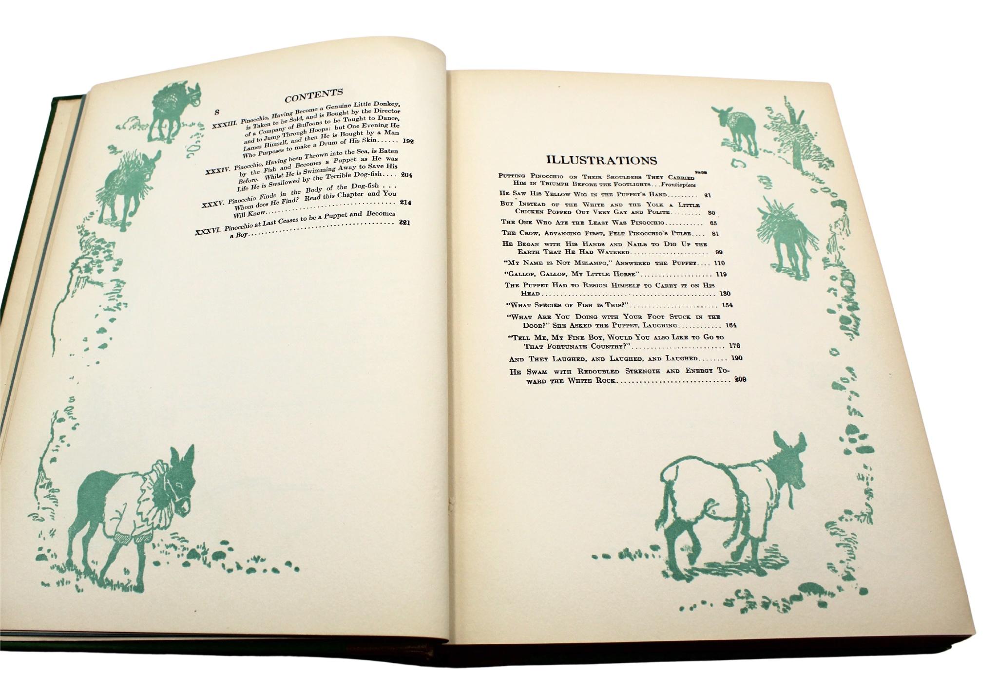 Début du 20ème siècle Pinocchio : The Story of a Puppet de C. Collodi, illustré par Kirk, Deluxe Ed. en vente
