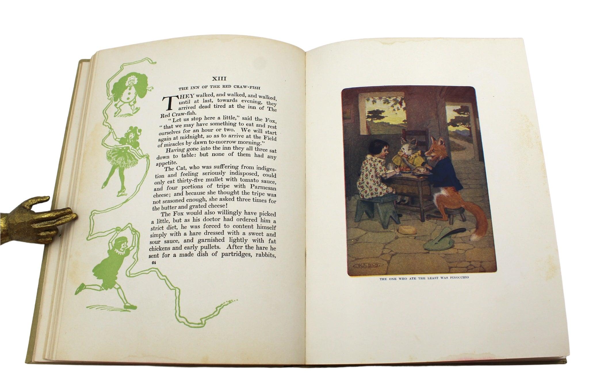 Fabric Pinocchio: The Story of a Puppet by C. Collodi Illustrated by Maria L. Kirk 1920 For Sale