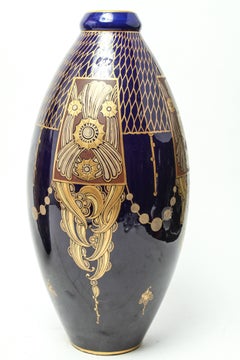 Pinon-Heuze French Art Deco Porcelain Vases