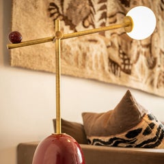 Pins Burgundy Table Lamp by Marioni