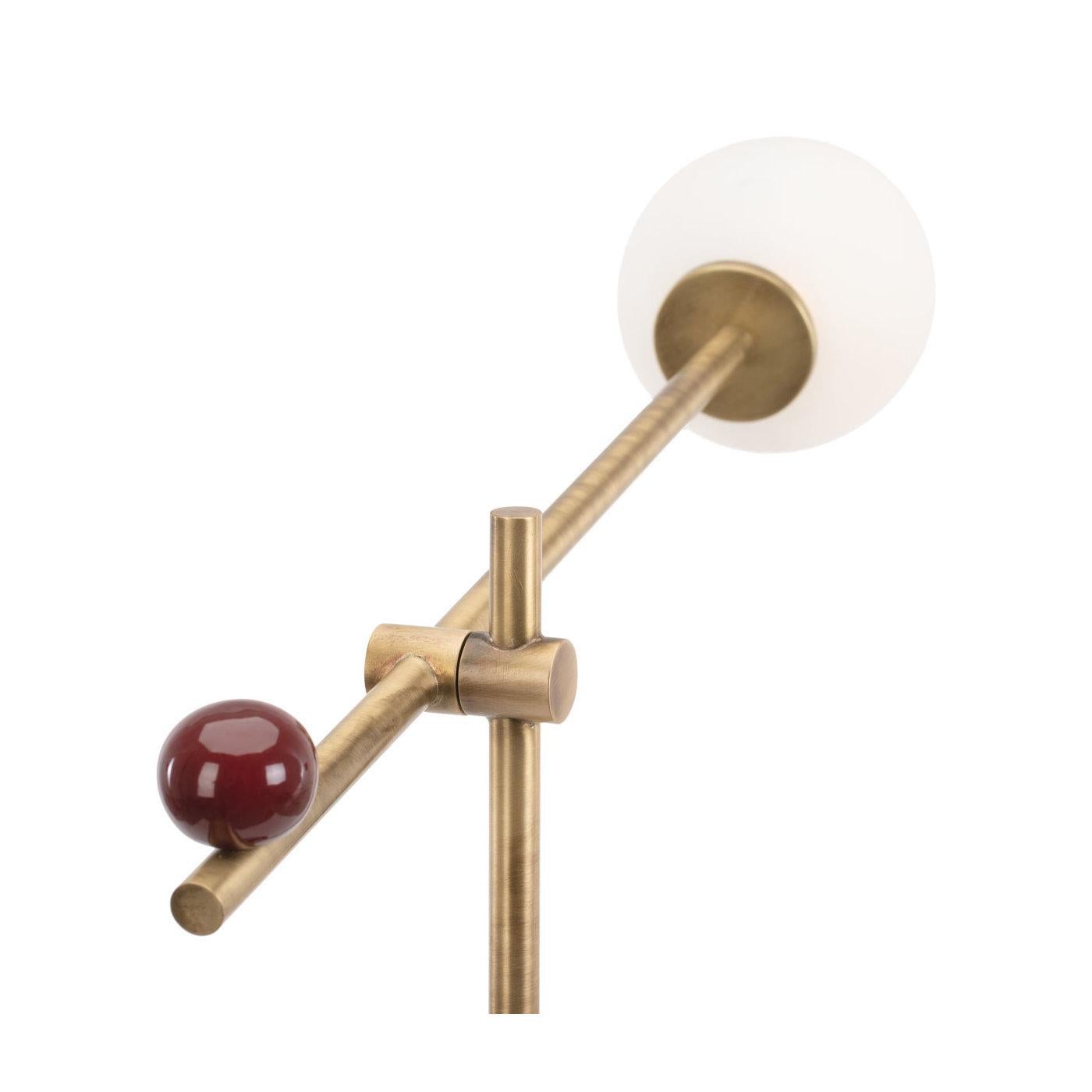XXI secolo e contemporaneo Pins Burgundy Table Lamp by Marioni in vendita