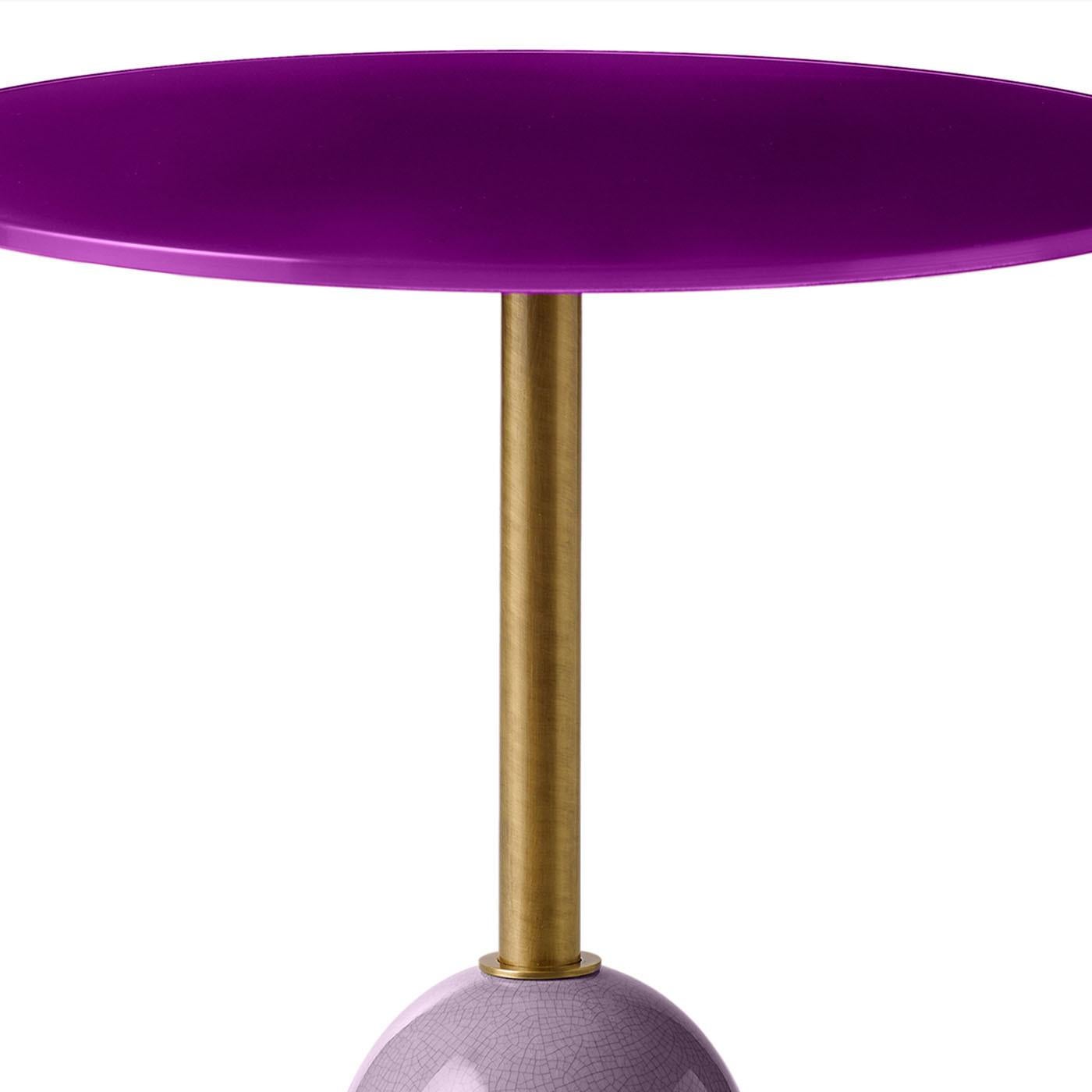 Italian Pins Medium Purple Side Table For Sale
