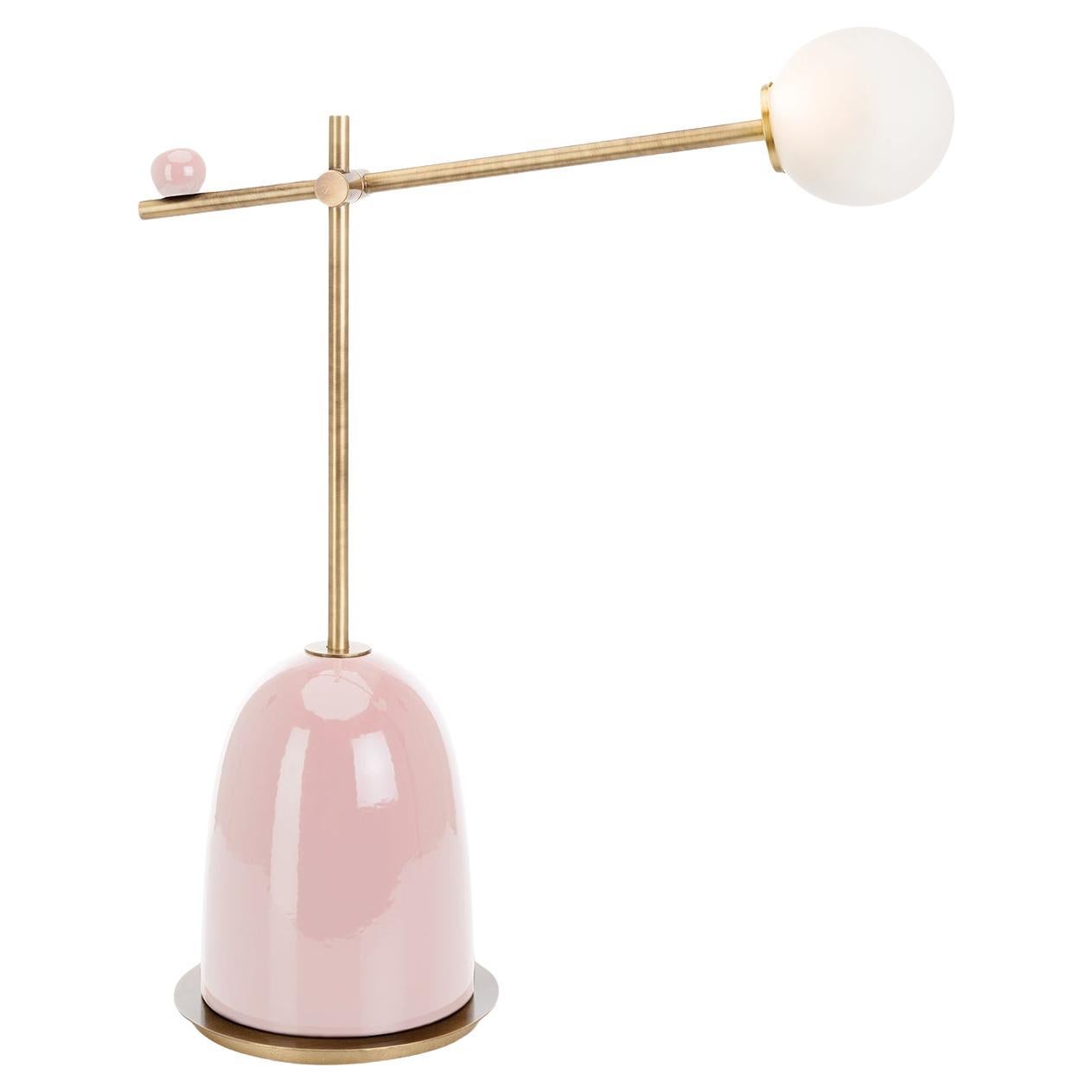 Pins Pink Ceramic Table Lamp with Adjustable Arm