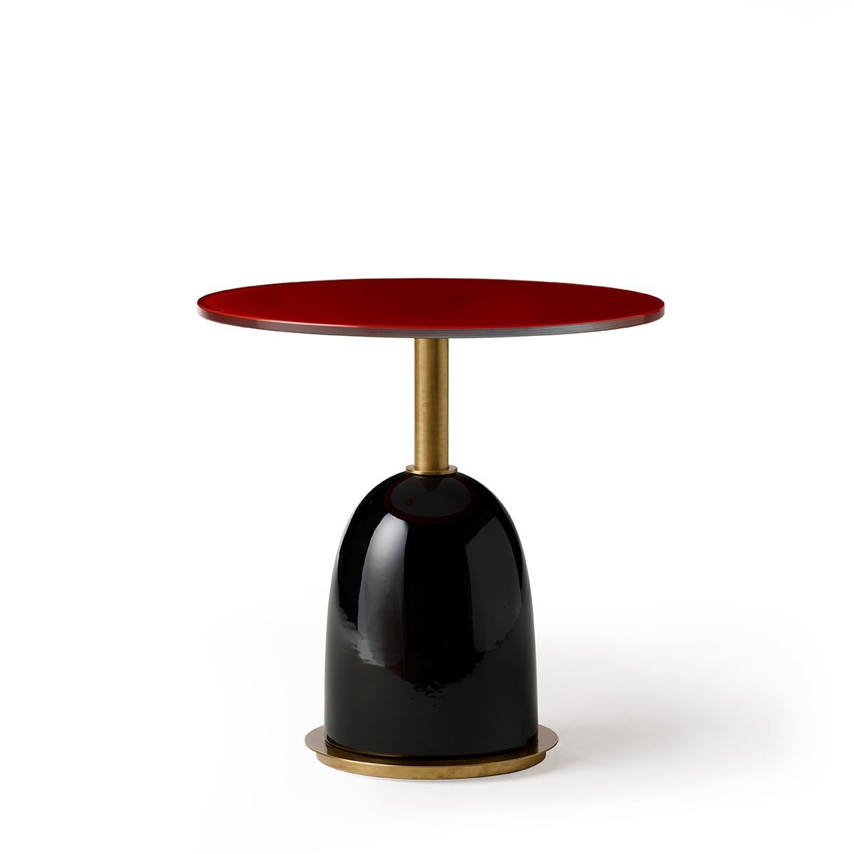 Post-Modern Pins Round Side Table with Spheres by Marioni For Sale