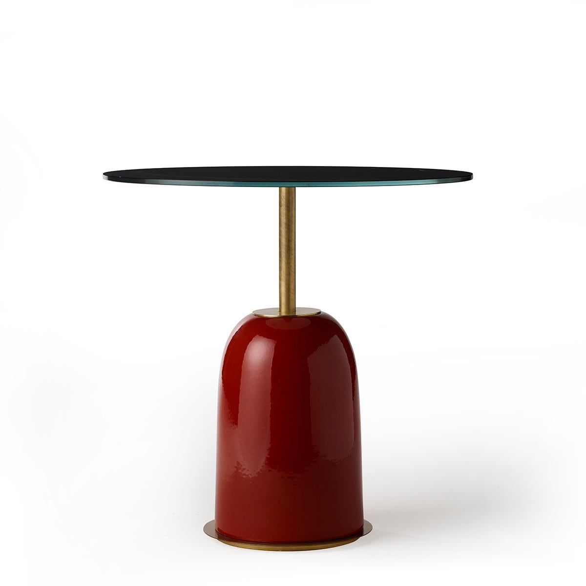 Contemporary Pins Round Side Table with Spheres by Marioni For Sale