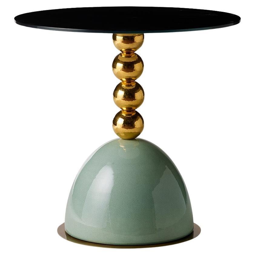 Pins Round Side Table with Spheres by Marioni