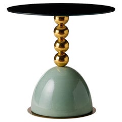 Pins Round Side Table with Spheres by Marioni