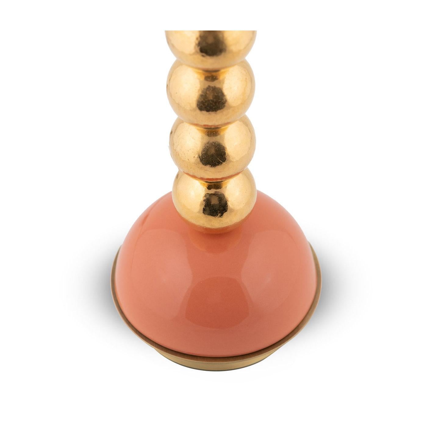 Italian Pins Small Peach Table Lamp For Sale