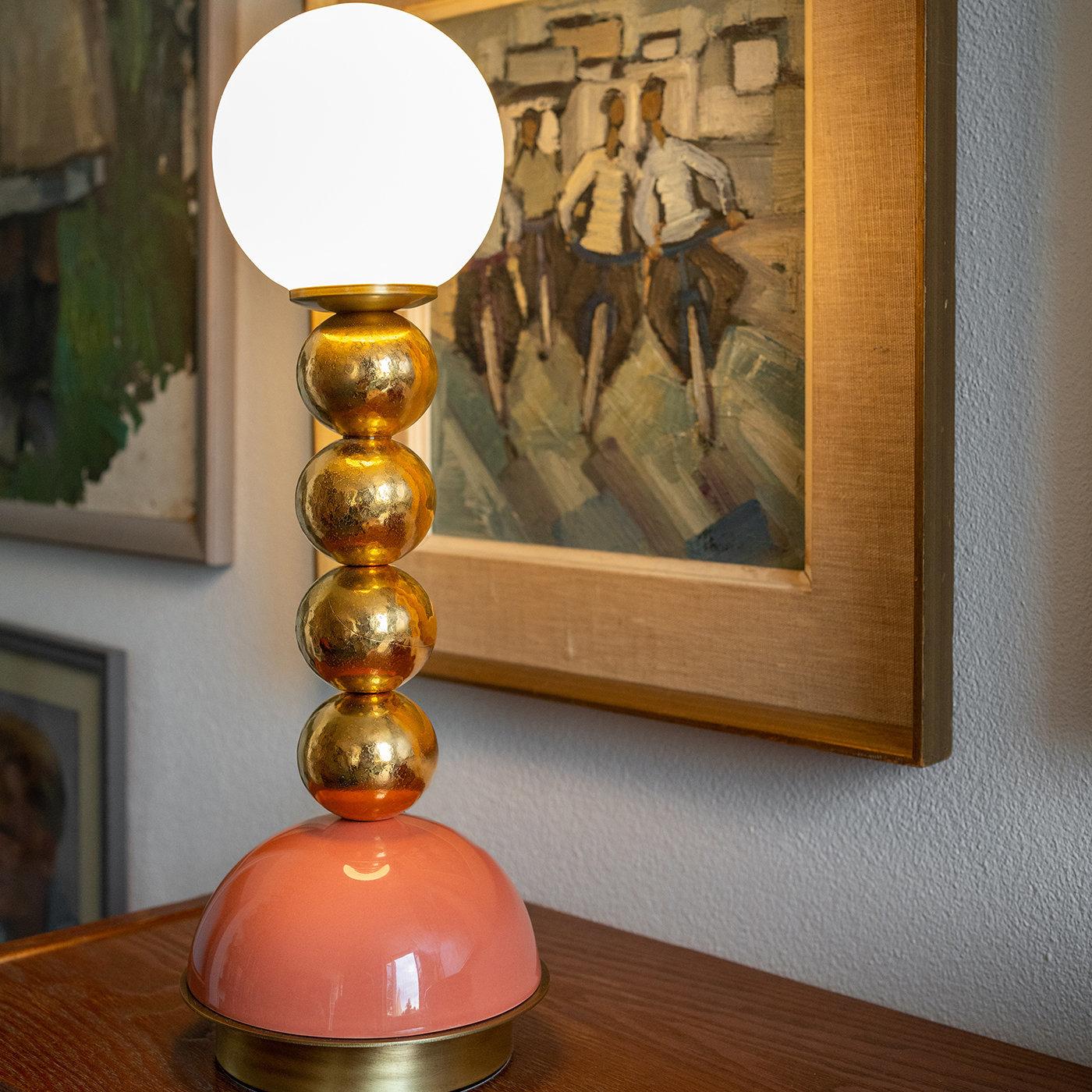 Pins Small Peach Table Lamp In New Condition For Sale In Milan, IT